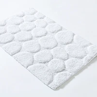 KSP Plush Pebble Anti-Skid Cotton Bathmat 20x32" (White)