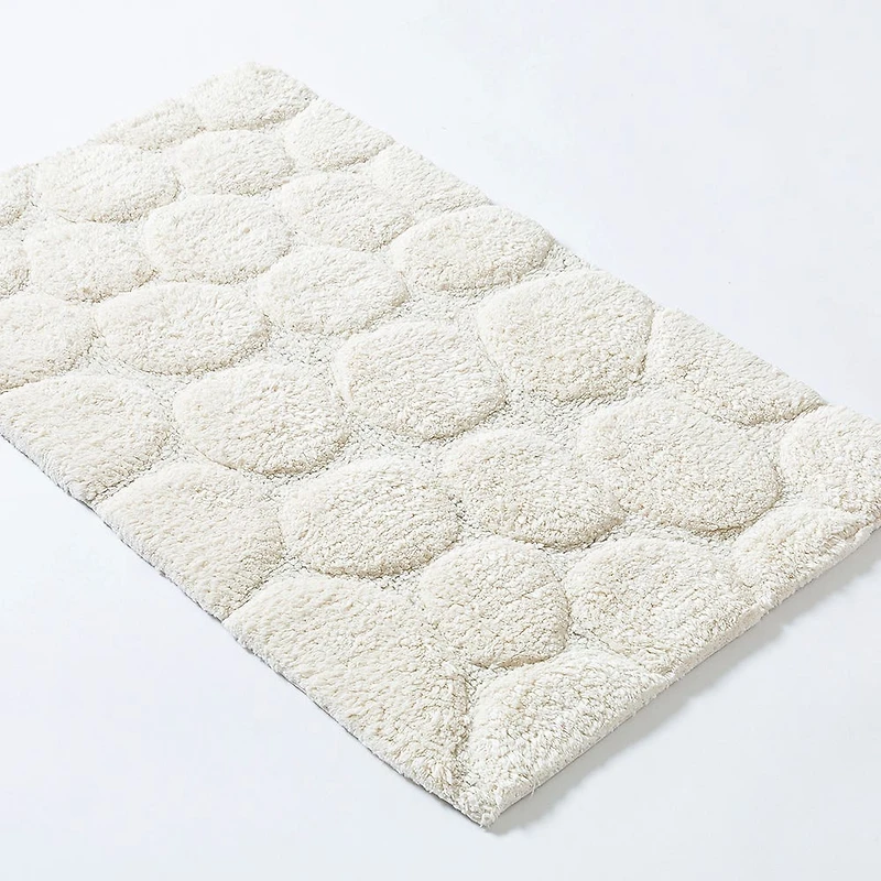 KSP Plush Pebble Anti-Skid Cotton Bathmat 20x32" (Natural)