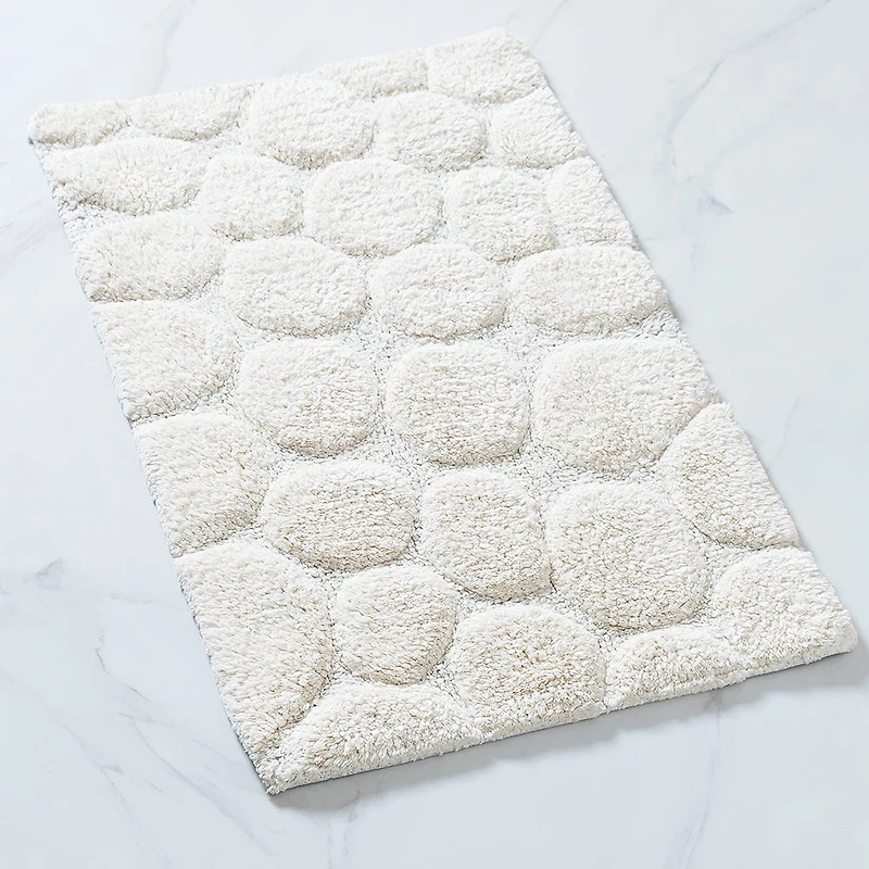 KSP Plush Pebble Anti-Skid Cotton Bathmat 20x32" (Natural)