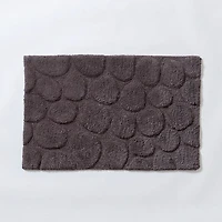 KSP Plush Pebble Anti-Skid Cotton Bathmat 20x32" (Dark Grey)