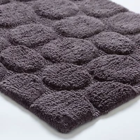 KSP Plush Pebble Anti-Skid Cotton Bathmat 20x32" (Dark Grey)