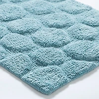 KSP Plush Pebble Anti-Skid Cotton Bathmat 20x32" (Light Blue)