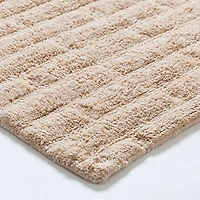 KSP Plush Tile Anti-Skid Cotton Bathmat 20x32" (Beige)