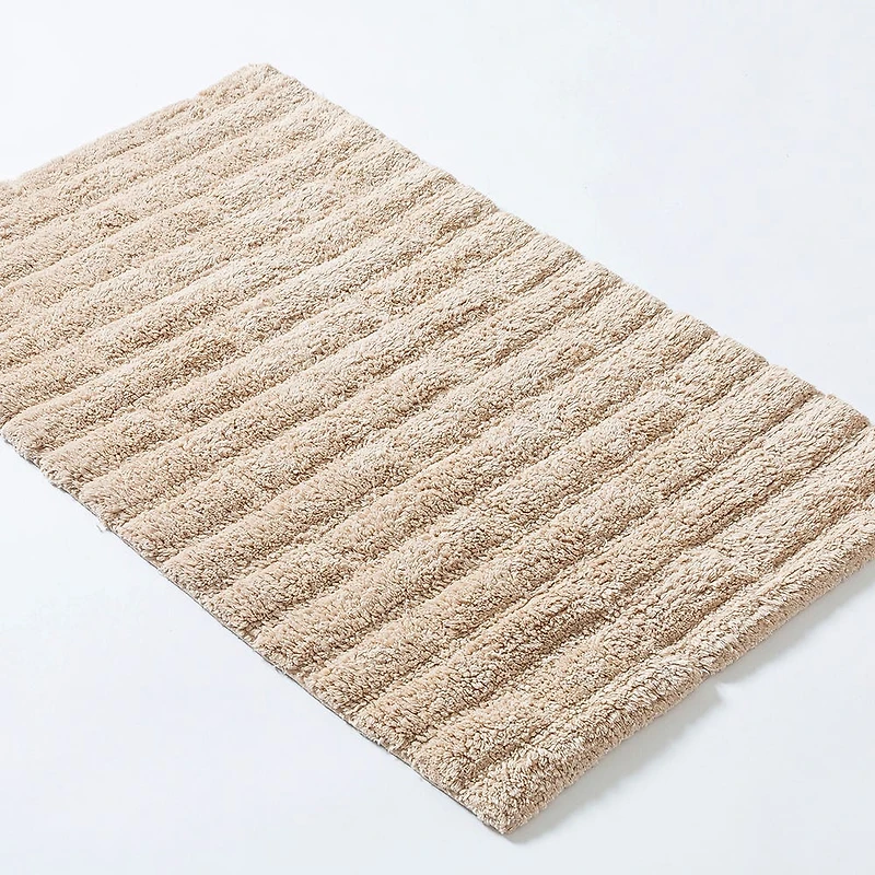 KSP Plush Tile Anti-Skid Cotton Bathmat 20x32" (Beige)