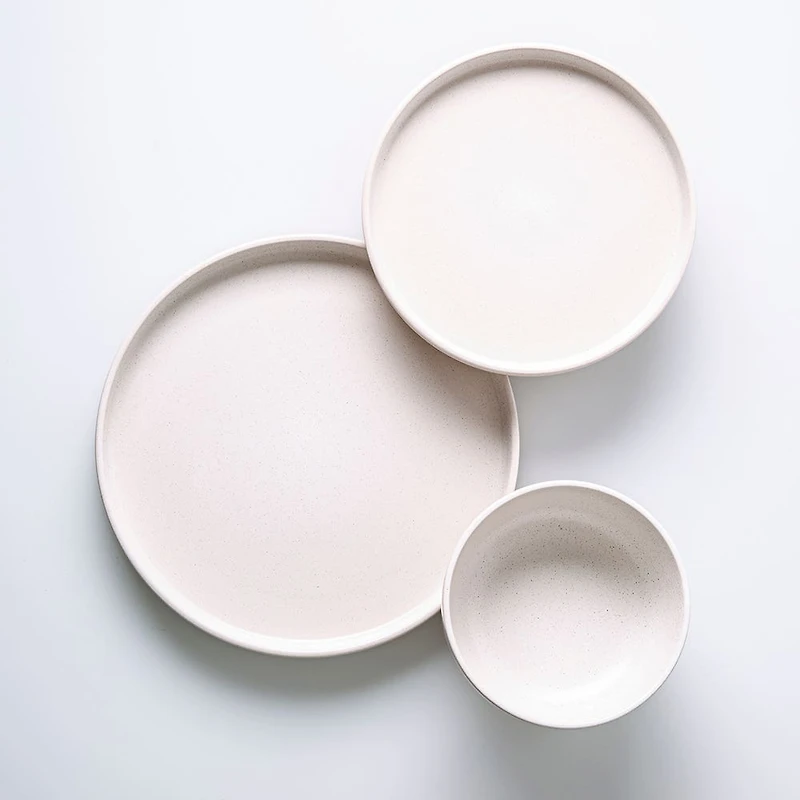 KSP Madison Stoneware Dinnerware - Set of 16 (Off White)