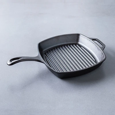 Lodge Logic 10.5" Square Ribbed Grill Pan (Black)