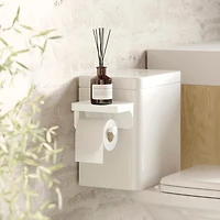 Umbra Flex Adhesive Toilet Paper Holder with Shelf (White)