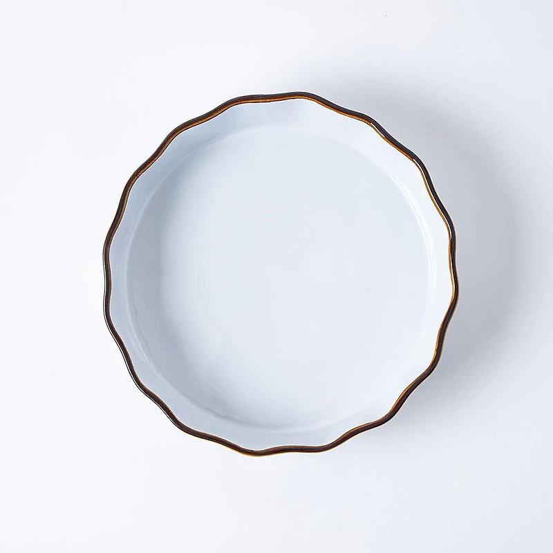 KSP Tuscana Fluted Tart  Dish (White)