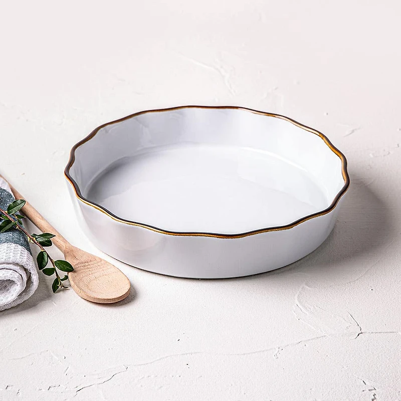 KSP Tuscana Fluted Tart Dish (White)