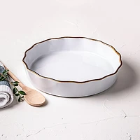 KSP Tuscana Fluted Tart  Dish (White)