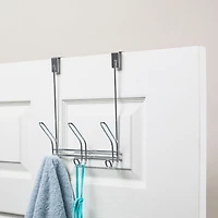 iDesign Classico Over Door 3-Hook Rack (Chrome)
