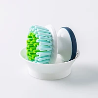 Casabella Eco-Friendly Palm Brush & Drip Tray - Set of 2