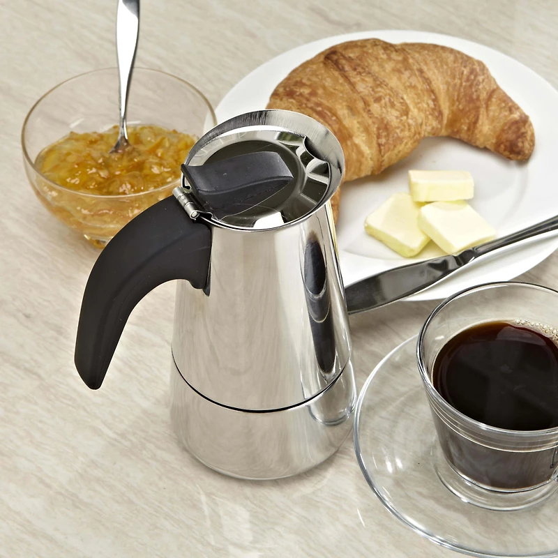 KSP Milan Stovetop Espresso Maker (Stainless Steel