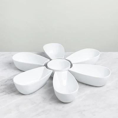 KSP Flora Porcelain Chip & Dip (White)