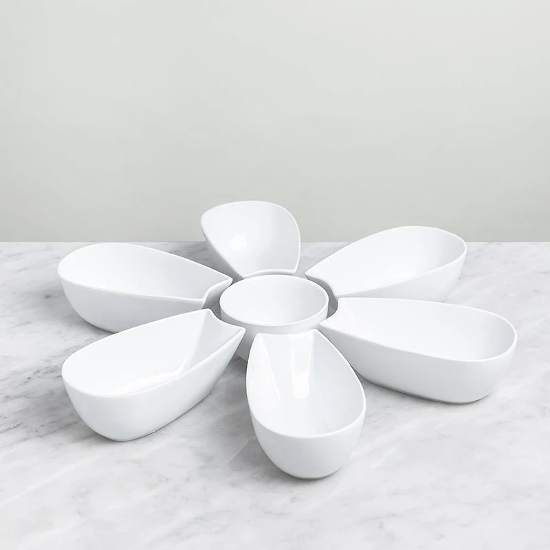 KSP Flora Porcelain Chip & Dip (White)