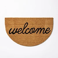 KSP Casual 'Welcome' Coir Doormat Half Moon Shape (Natural)