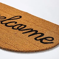 KSP Casual 'Welcome' Coir Doormat Half Moon Shape (Natural)