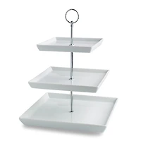 KSP Plateau 3-Tier Serving Platter (White)