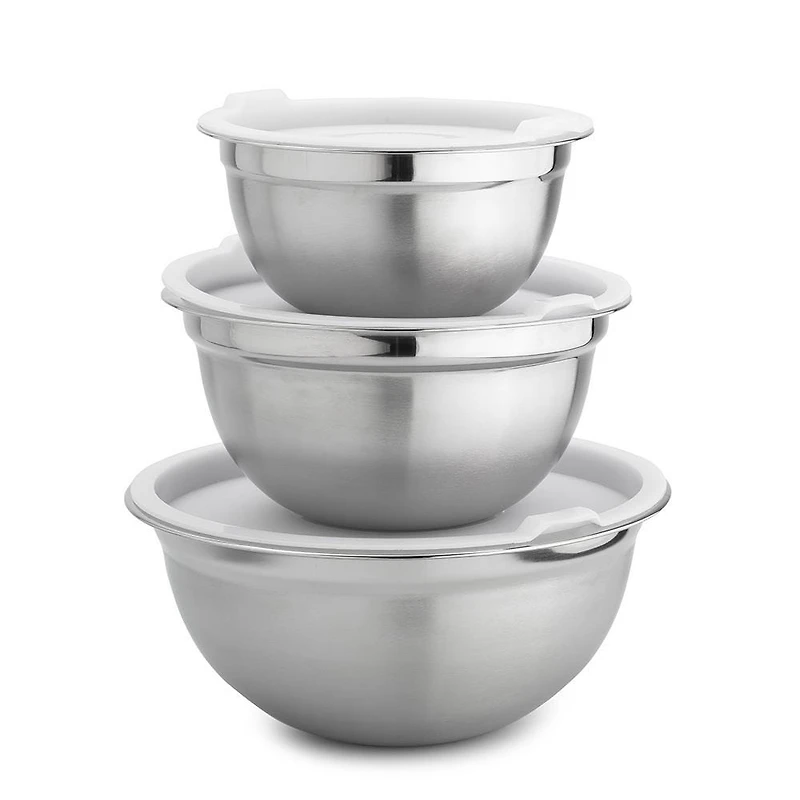 KSP Pro Chef Mixing Bowls with Plastic Lids - Set of 6