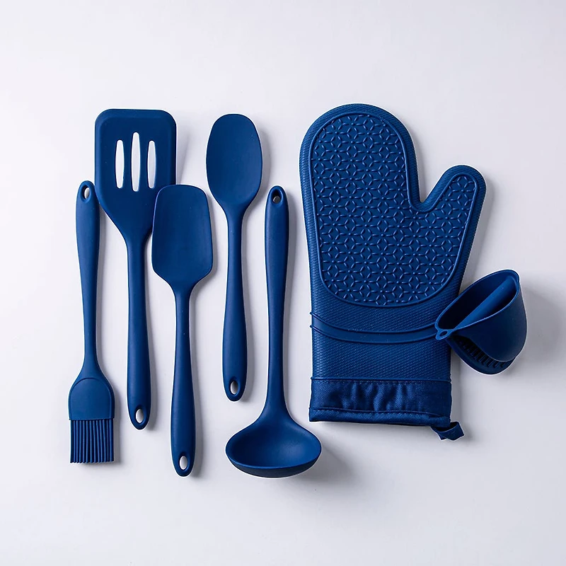 KSP Colour Splash Silicone Slotted Turner (Navy)
