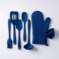 KSP Colour Splash Silicone Slotted Turner (Navy)