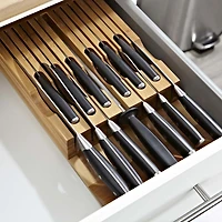 KSP Tidy Bamboo Drawer Knife Storage Tray (Natural)
