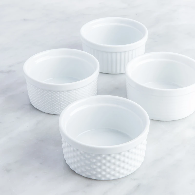 KSP Sensa Porcelain Ramekin Textured - Set of 4 (White)