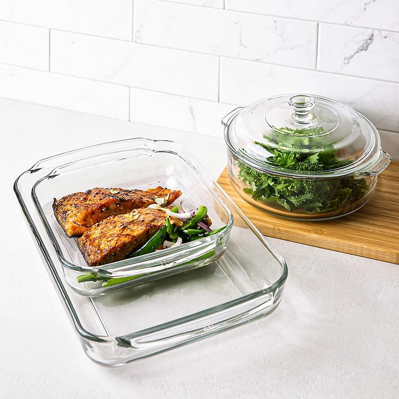 Libbey Baker's Basics Glass Bakeware Combo - Set of 4 (Clear)