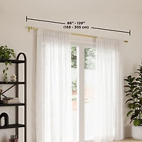 Umbra Extendable 'Cappa' Metal Curtain Rod 66-120" (Brass)