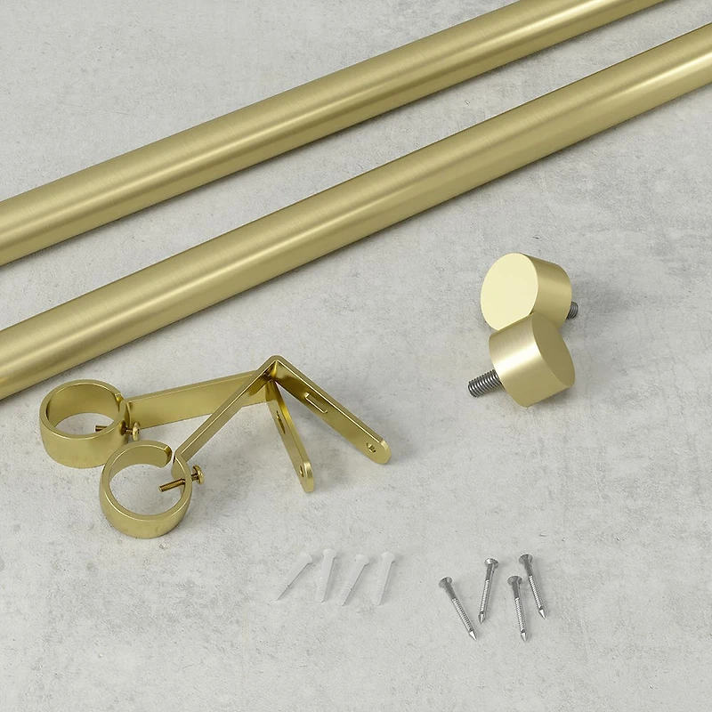 Umbra Extendable 'Cappa' Metal Curtain Rod 66-120" (Brass)