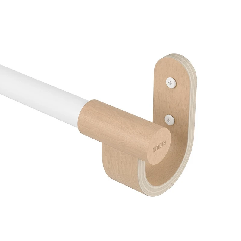 Umbra Extendable 'Bellwood' Metal-Wood Curtain Rod 42-120" (White)