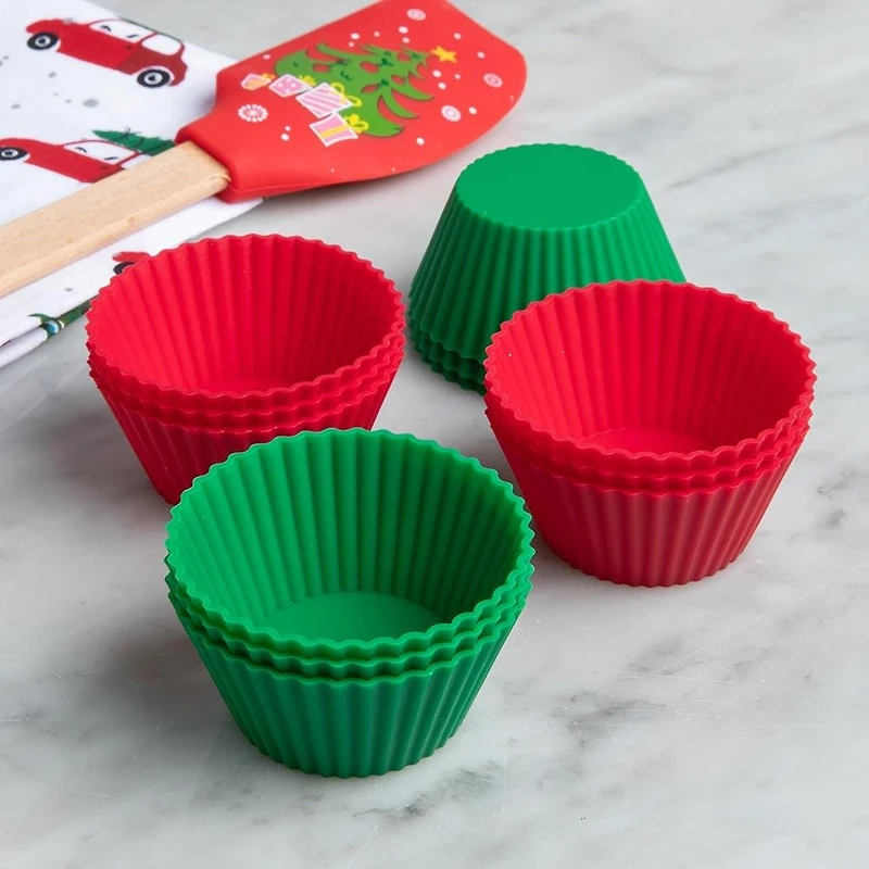 KSP Christmas Cook Silicone Muffin Liners (Set of 12)