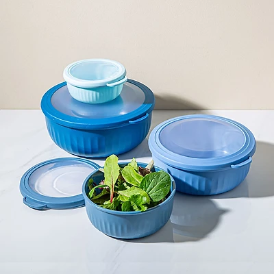 KSP Ribbo 'Round' Food Prep Containers with Lids