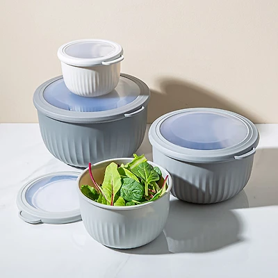 KSP Ribbo 'Round Tall' Food Prep Containers w/Lids
