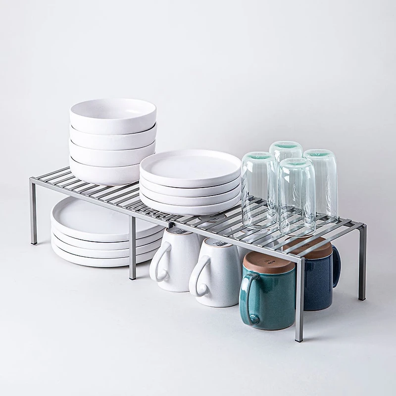 KSP Space Logic Expandable Kitchen Shelf (Grey) 30x9x6"