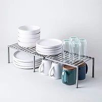 KSP Space Logic Expandable Kitchen Shelf (Grey) 30x9x6"