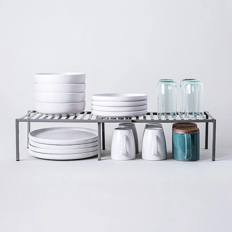 KSP Space Logic Expandable Kitchen Shelf (Grey) 30x9x6"