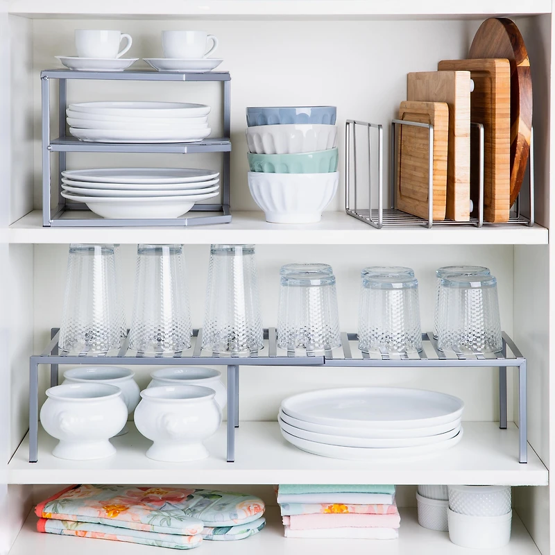 KSP Space Logic Expandable Kitchen Shelf (Grey) 30x9x6"