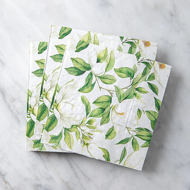 Harman 3-Ply 'White Blossom' Paper Napkin - Set of 20 (White)