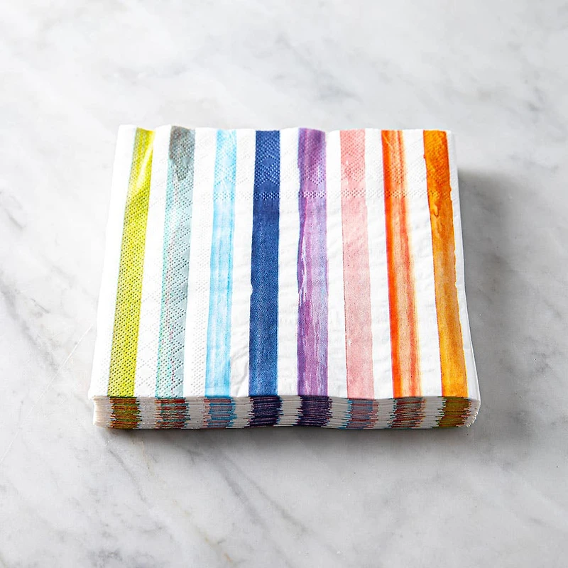 Harman 3-Ply 'Watercolour Stripe' Paper Napkin - S/20