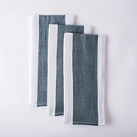 Harman Premium Quality 'Blocks' Kitchen Towel - Set/3 (Light Blue)