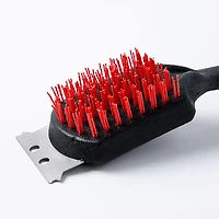 Better BBQ Grill Nylon Brush with Scraper 19" (Black/Red)