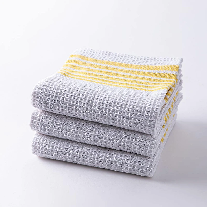 Harman Premium Quality 'Horizontal' Kitchen Towel - S/3 (Yellow)