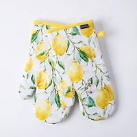 Harman Gourmet 'Fresh Lemon' Cotton Oven Mitt - S/2 (Yellow)