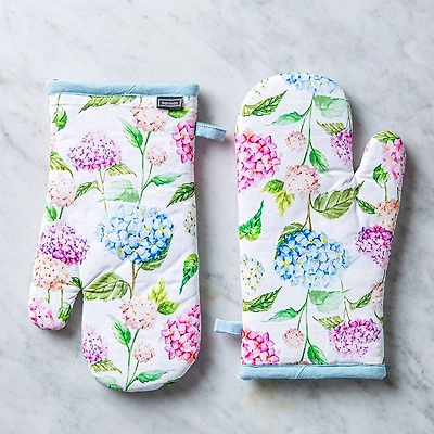 Harman Gourmet 'Hydrangea' Cotton Oven Mitt - S/2