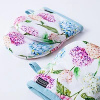 Harman Gourmet 'Hydrangea' Cotton Mini Oven Mitt Set/2