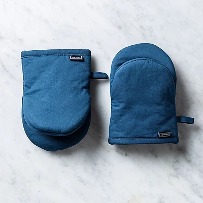 Harman Gourmet 'Solid' Cotton Mini Oven Mitt Set/2 (Navy)