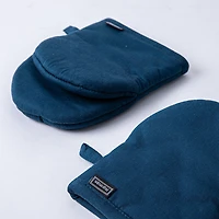 Harman Gourmet 'Solid' Cotton Mini Oven Mitt Set/2 (Navy)