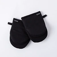 Harman Gourmet 'Solid' Cotton Mini Oven Mitt Set/2 (Black)