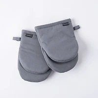 Harman Gourmet 'Solid' Cotton Mini Oven Mitt Set/2 (Grey)